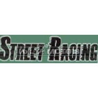 Наклейка "Street Racing" (160х30) черная с серой окантовкой
