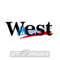Наклейка "West" (9x17)